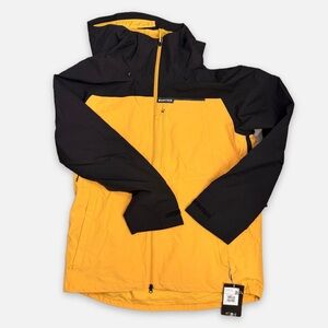 Burton Lodgepole 2L Jacket Men's XXL Black and Yellow Ski Coat Outdoor Gorpcore